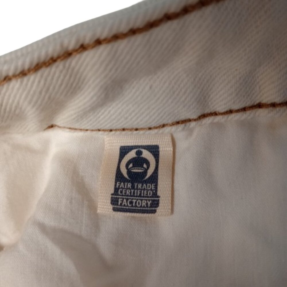 Women's High-Rise Rolled Cuff Jean Shorts - Wild Fable Off-White 12 NWT - Picture 8 of 11